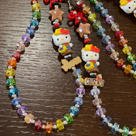Cowgirl Kitty Phone Chain/ Bag Pendant